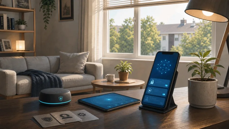 A home scene in AI Guardians.